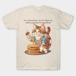 Cute Cat Whips Up Pancakes For Breakfast T-Shirt